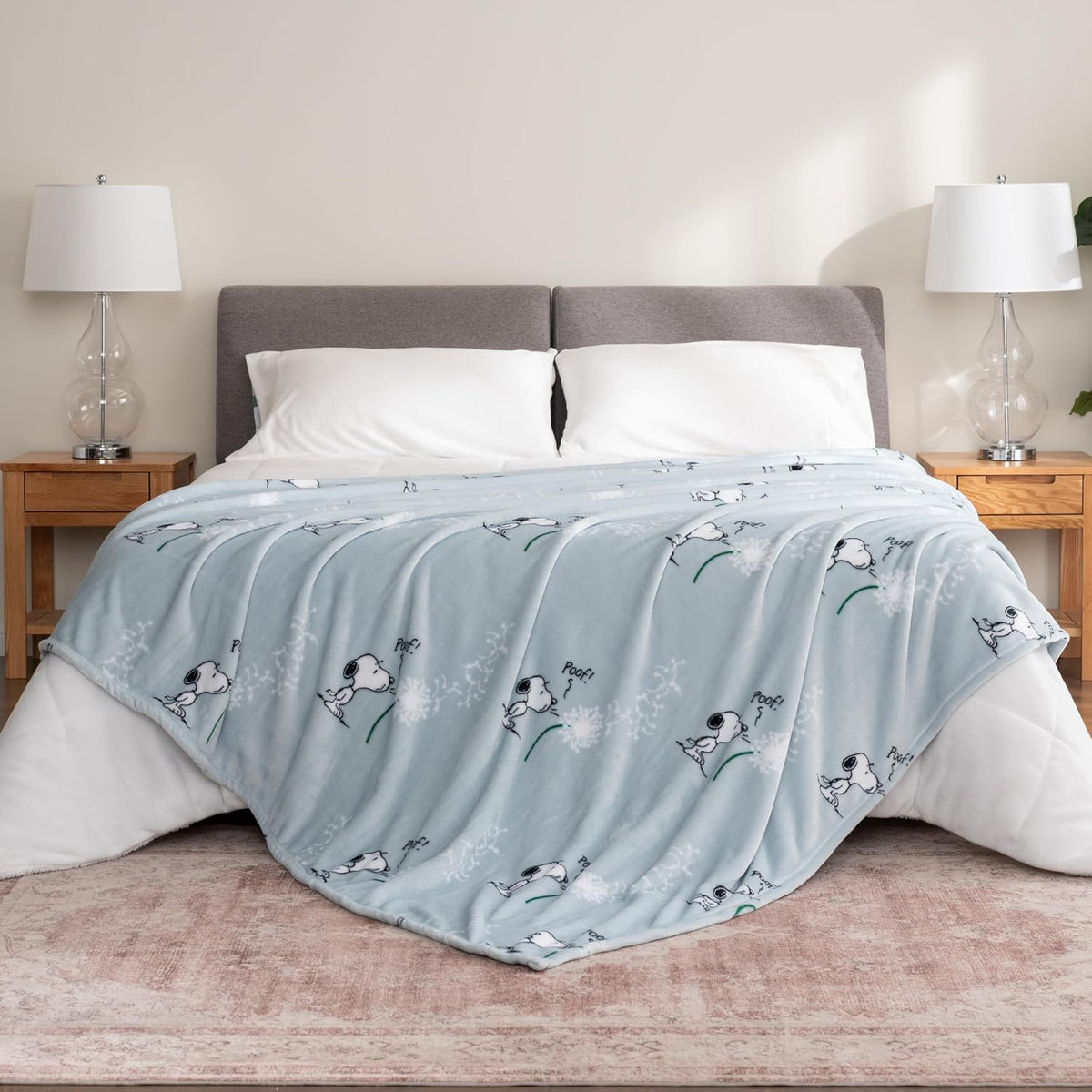 Berkshire Blanket Peanuts® VelvetLoft® - Manta de felpa de Snoopy c...