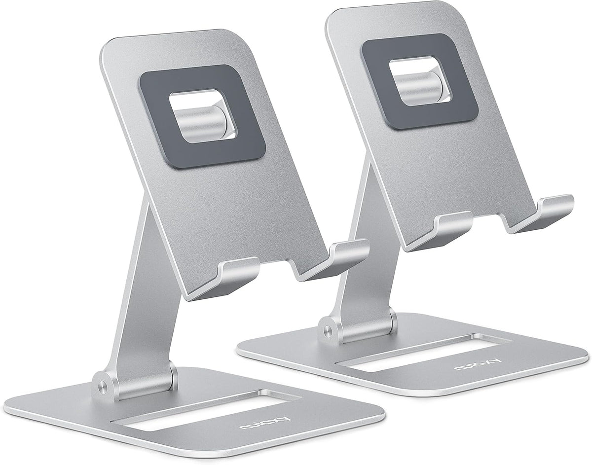 Nulaxy Paquete de 2 soportes plegables dobles para teléfono celular...