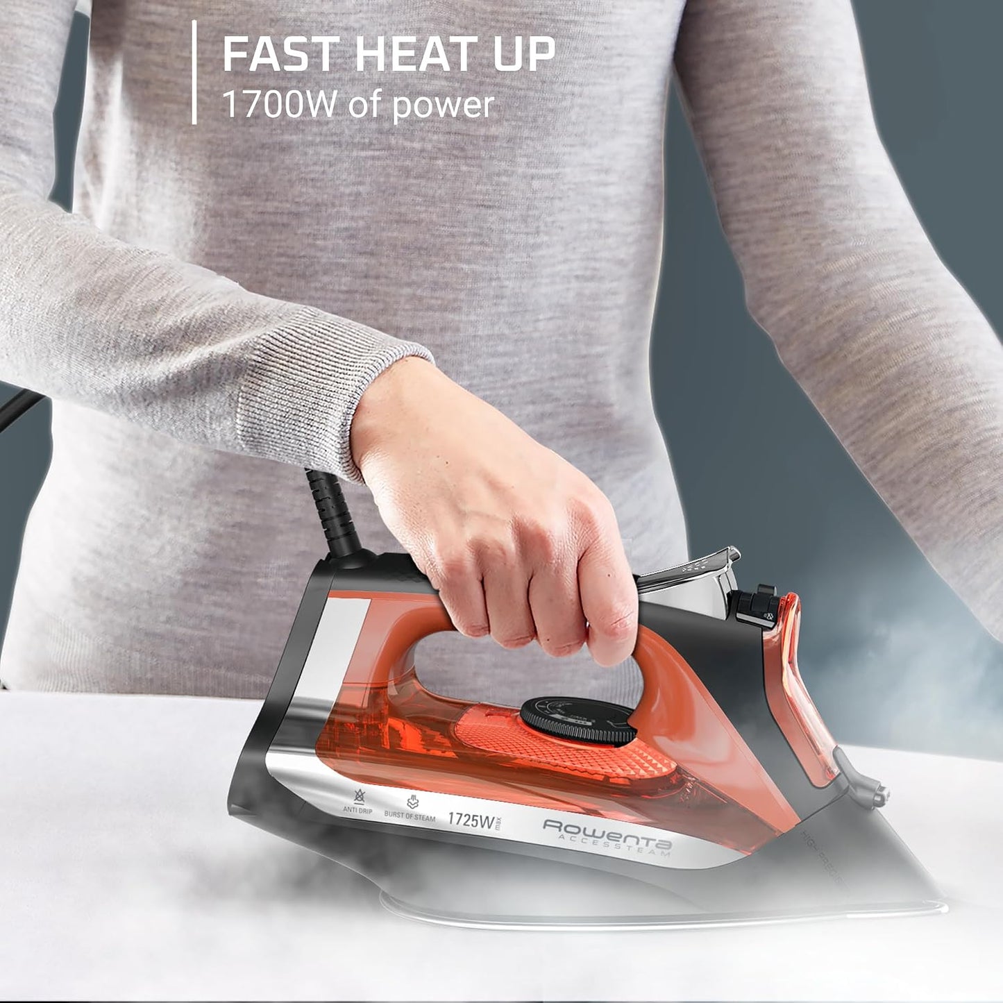 Rowenta Plancha de Vapor para Ropa, Plancha de Vapor con Suela de A...