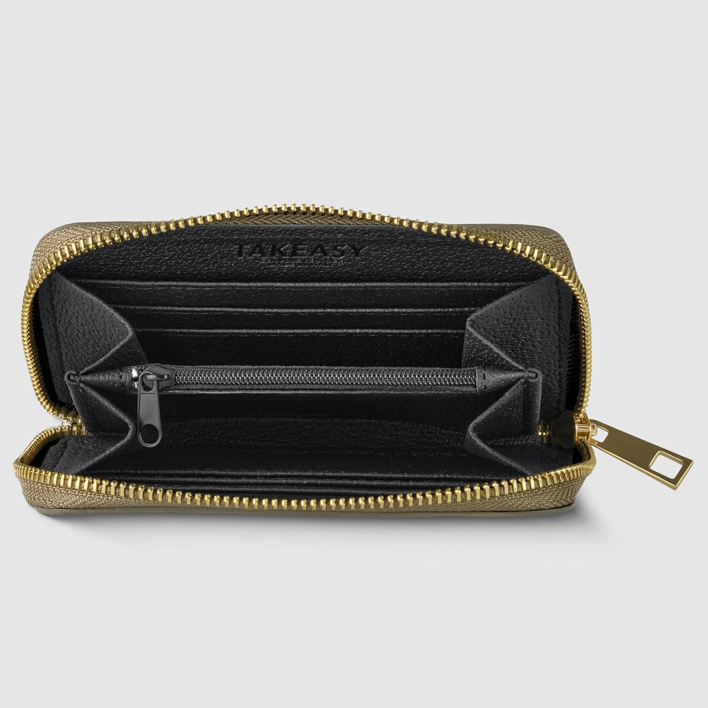 TAKEASY Cartera italiana de gamuza auténtica para mujer con tejido...