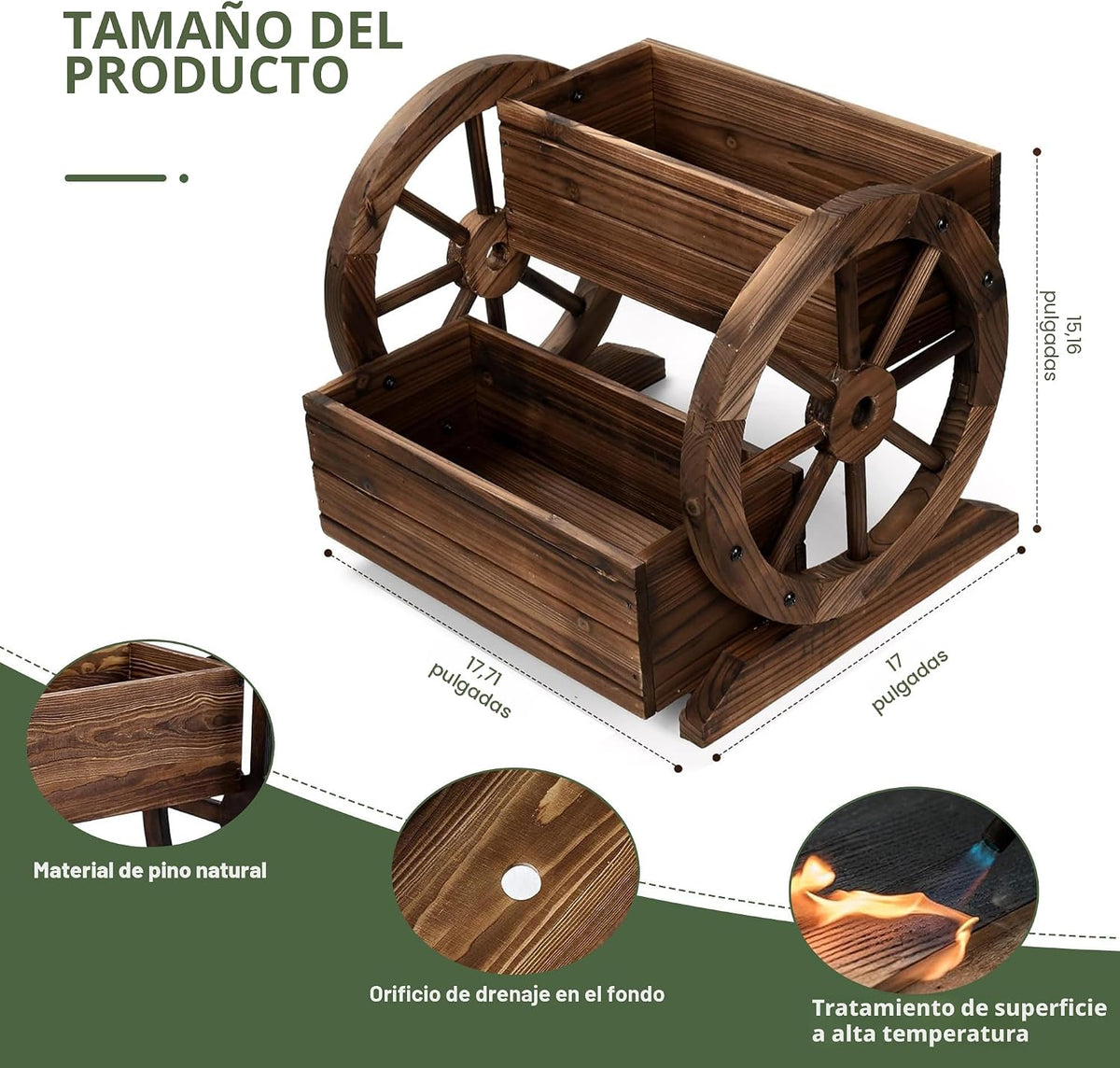 LIQING Decoración de jardín, maceta para plantas al aire libre - Ja...