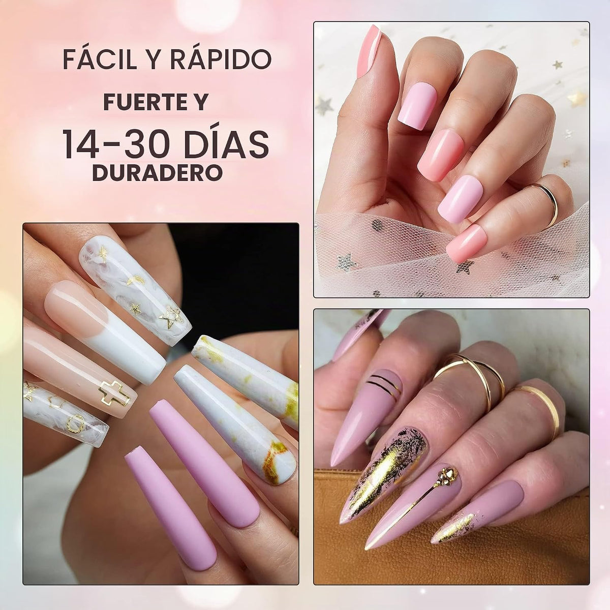 Makartt Pegamento de uñas súper fuerte para uñas acrílicas a presió...