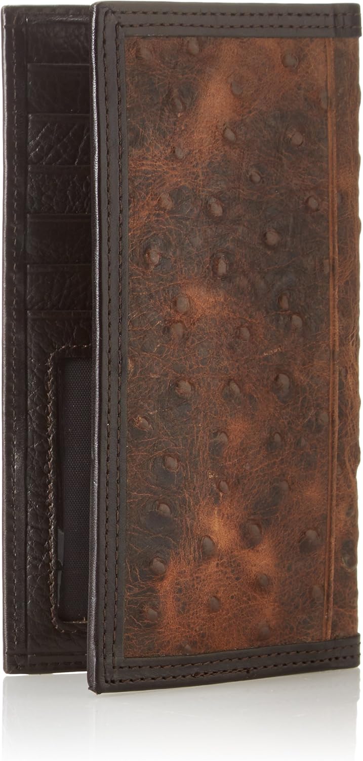 Nocona Rodeo de avestruz marrón para hombre