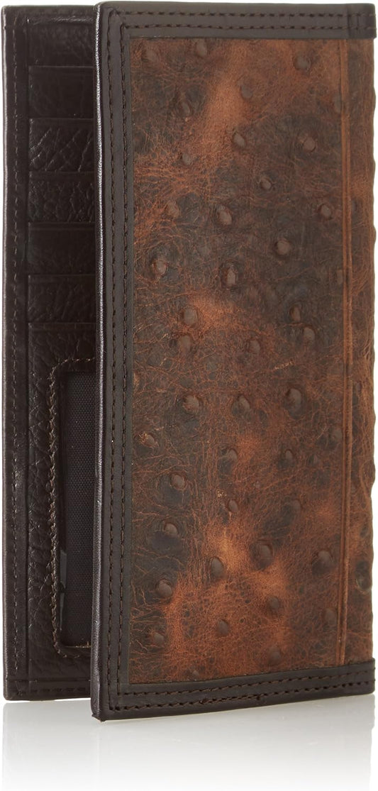 Nocona Rodeo de avestruz marrón para hombre