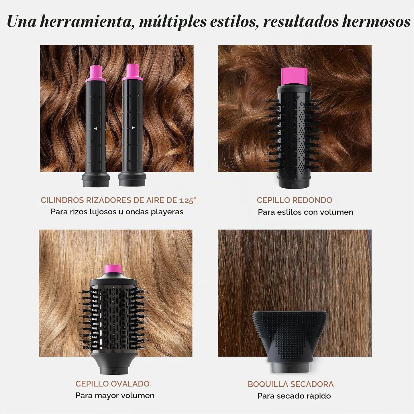 CHI Lava AirGlam, da volumen, riza y seca el cabello, naranja y ros...