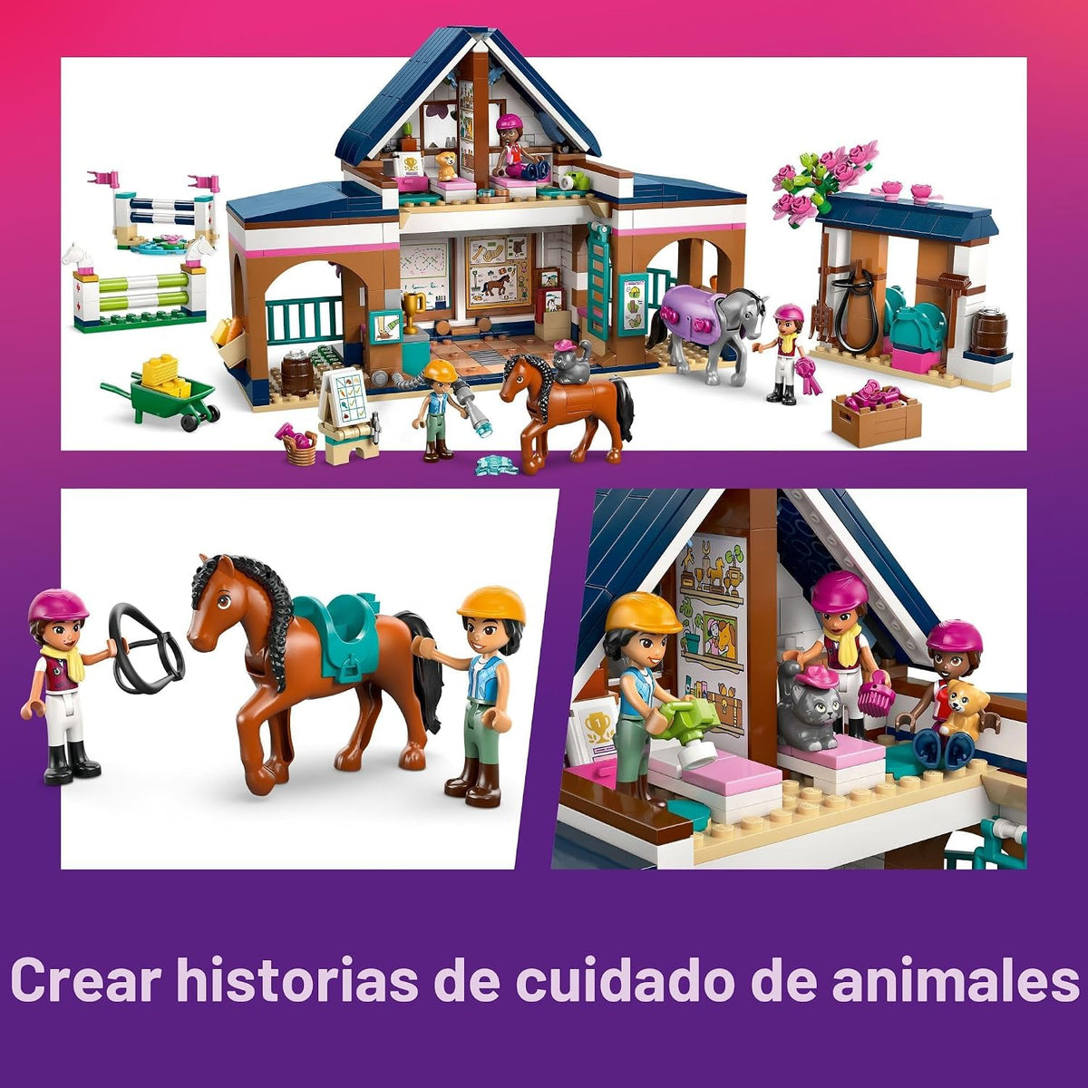 LEGO Friends Horse Stable and Riding Academy Building Toy para niña...