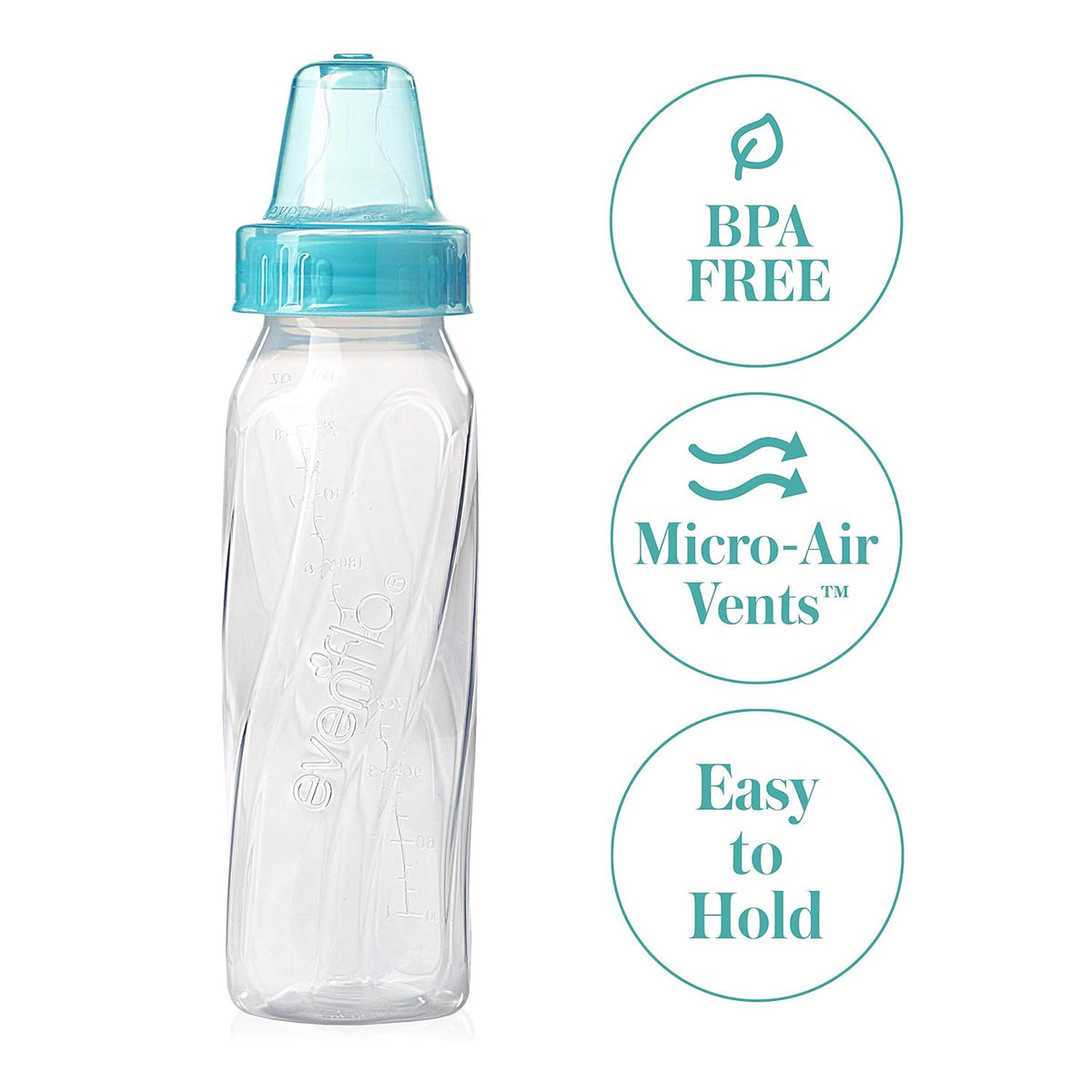 Evenflo Feeding Botellas clásicas de plástico transparente estándar...