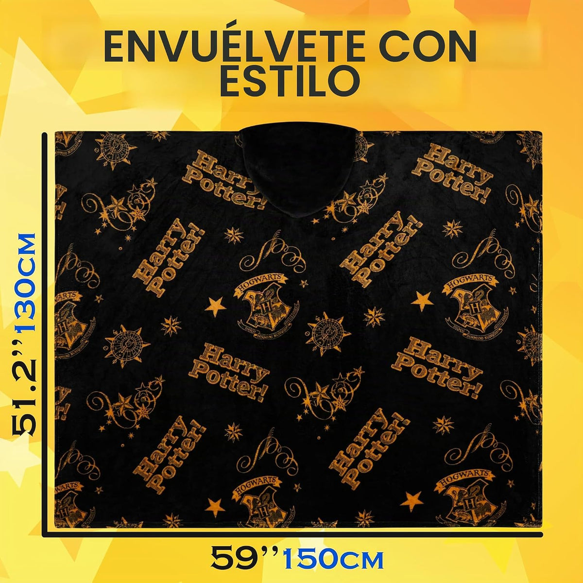 Get Trend Manta para adultos con capucha de 51 x 59 pulgadas, manta...