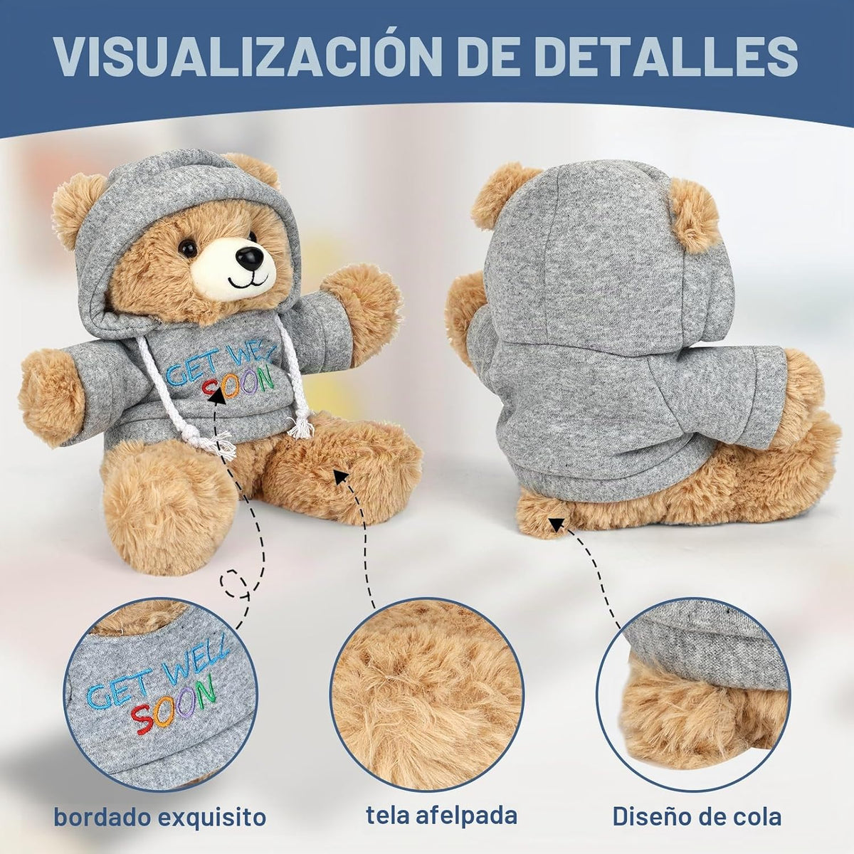 Osacoe Get Well Soon Oso de Peluche Animal de Felpa con Caja de Reg...