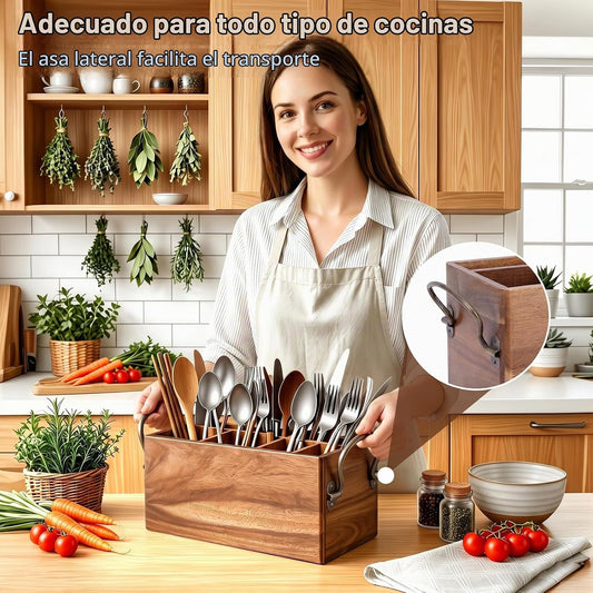 SMOCEN Soporte para utensilios de cocina para encimera, organizador...
