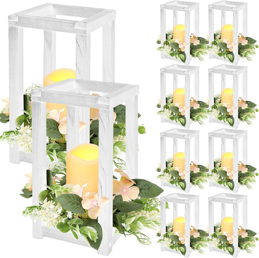 Hushee Juego de 30 velas de madera para centros de mesa de boda, co...