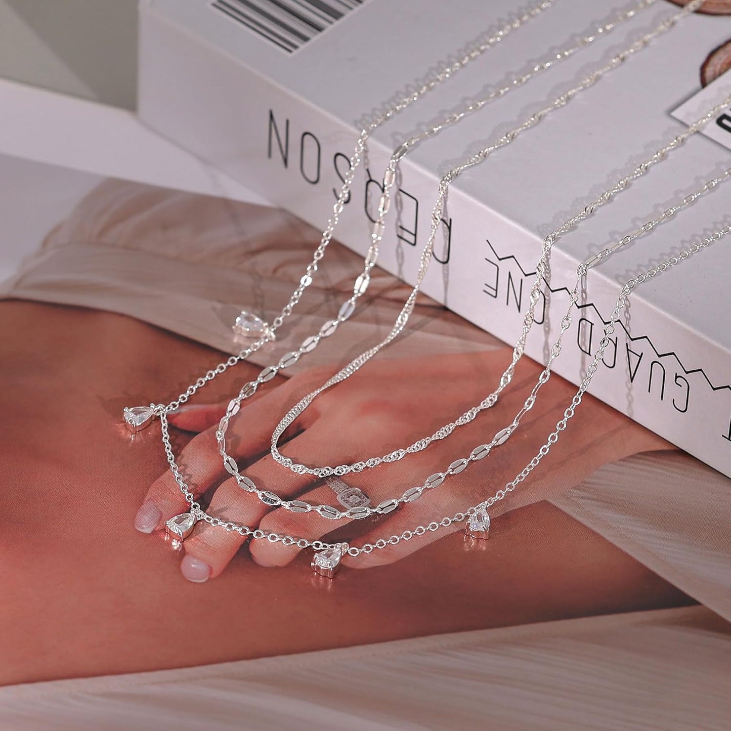 Fwlisesa Collares en capas para mujer, conjunto de collares de oro...