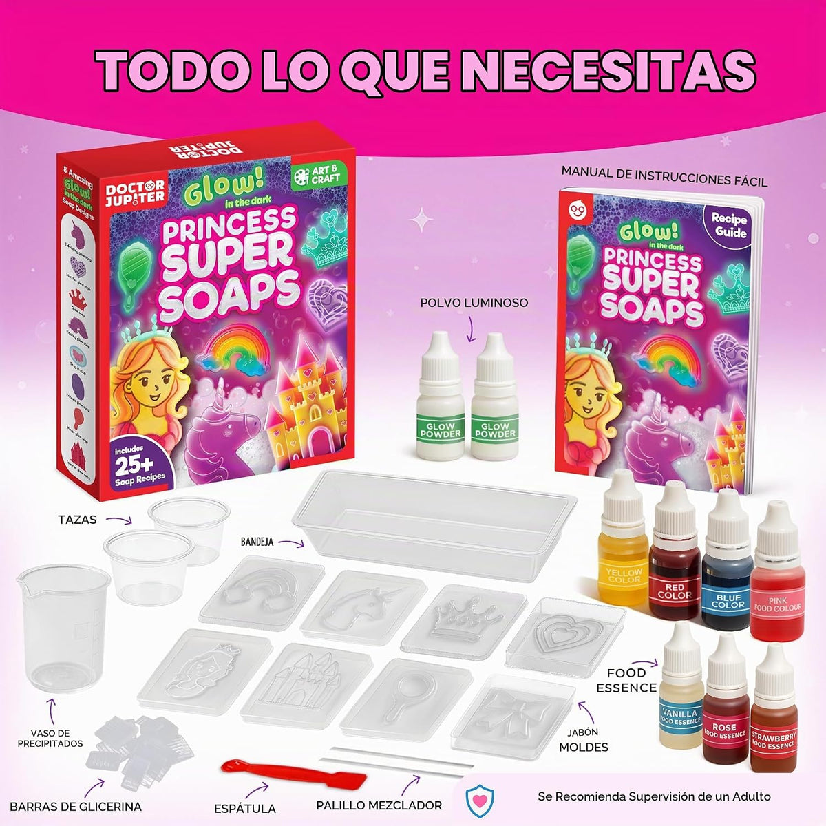 Doctor Jupiter Glow in the Dark - Kit de fabricación de jabón de pr...