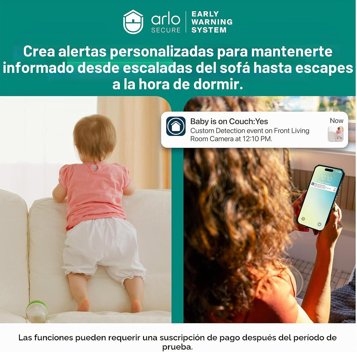 Arlo Essential - Cámara de seguridad para interiores 2K (3ª generac...