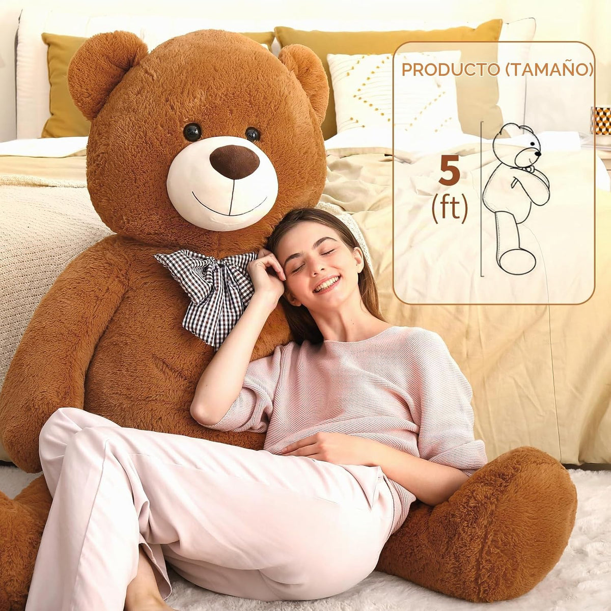 MaoGoLan Oso de peluche grande de 5 pies - Animal de peluche grande...