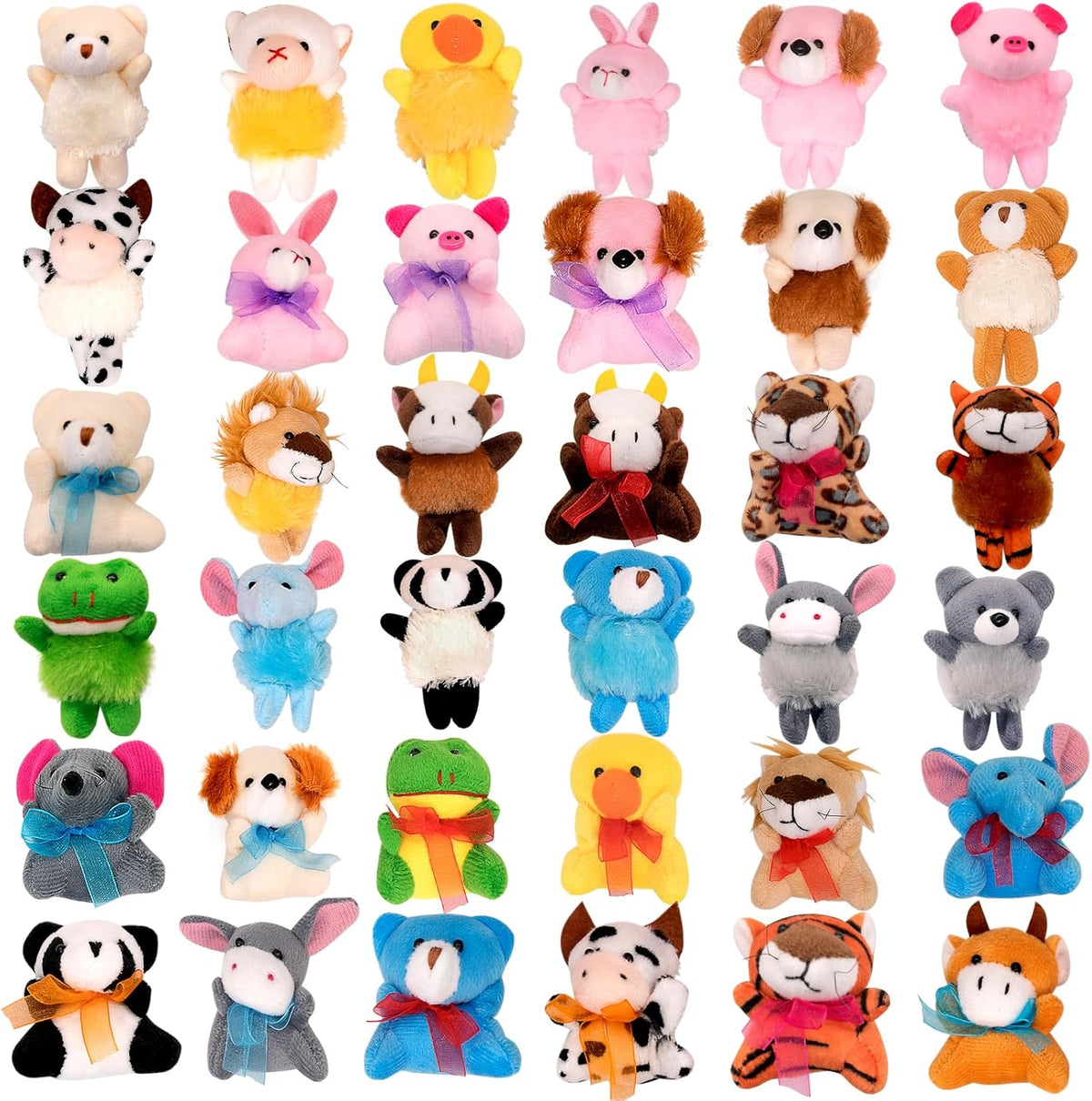 JoyRapt Paquete de 36 Animales de Peluche Pequeños Regalos a Granel...
