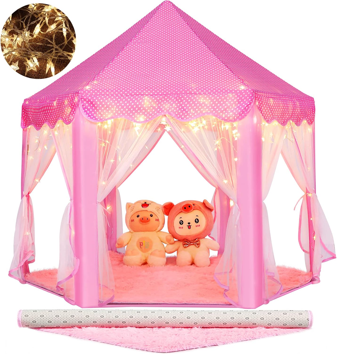Monobeach - Tienda de campaña estilo castillo de princesa para niña...