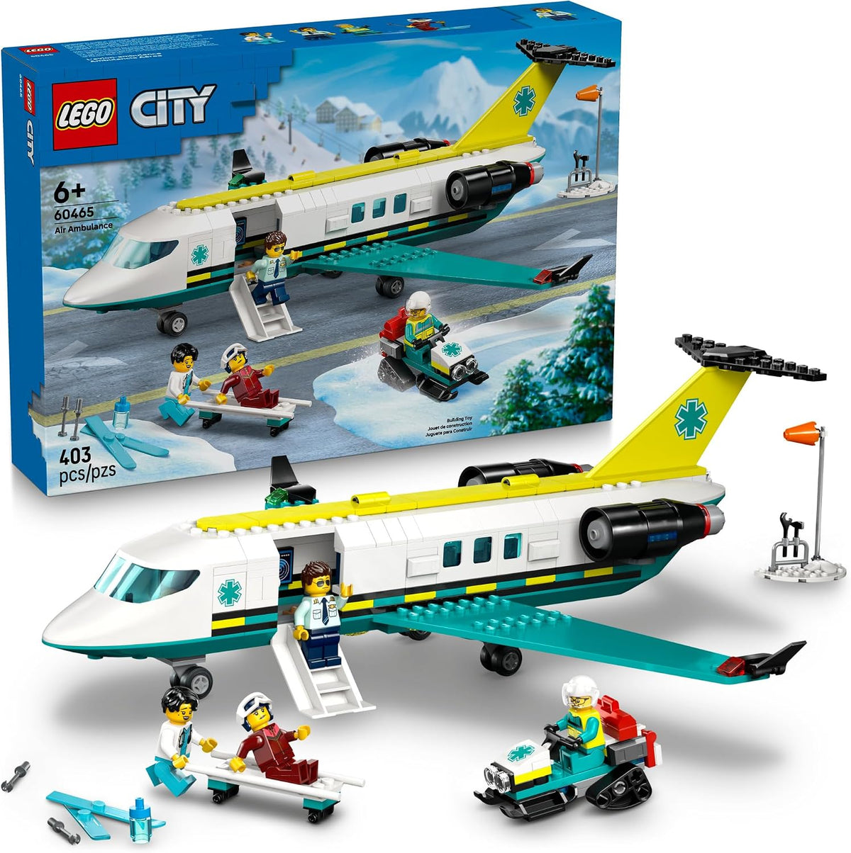 LEGO City Juguete de construcción de avión de ambulancia aérea de e...