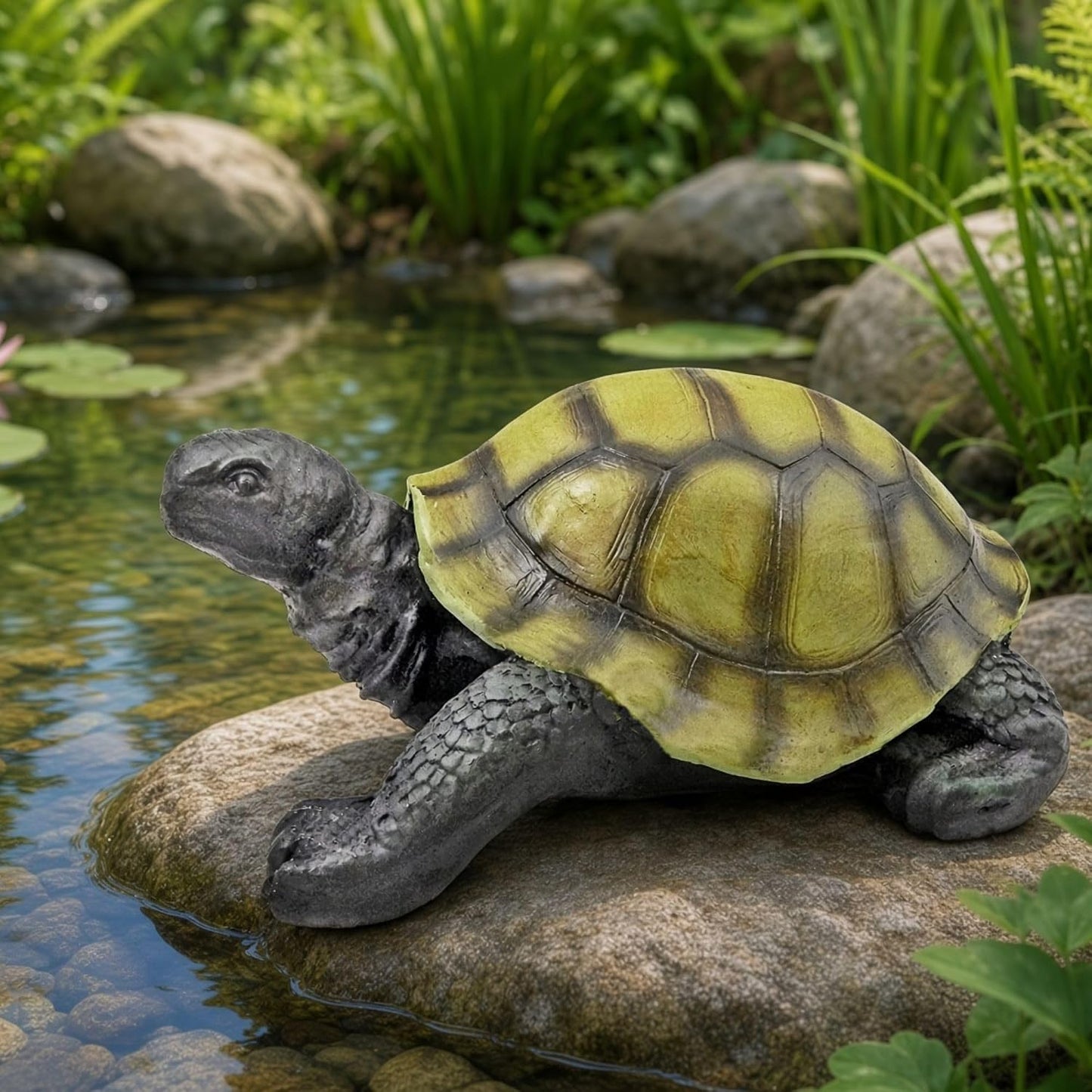 Bellaa Estatuas de jardín de tortugas para decoración del hogar, es...