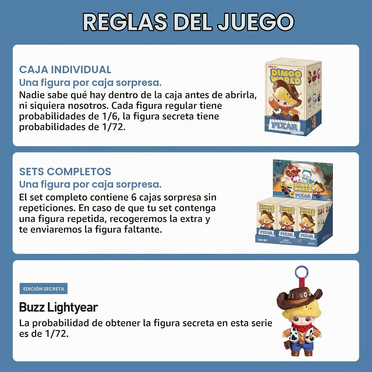 POP MART DIMOO World × Pixar Series - Caja ciega de vinilo de felpa...