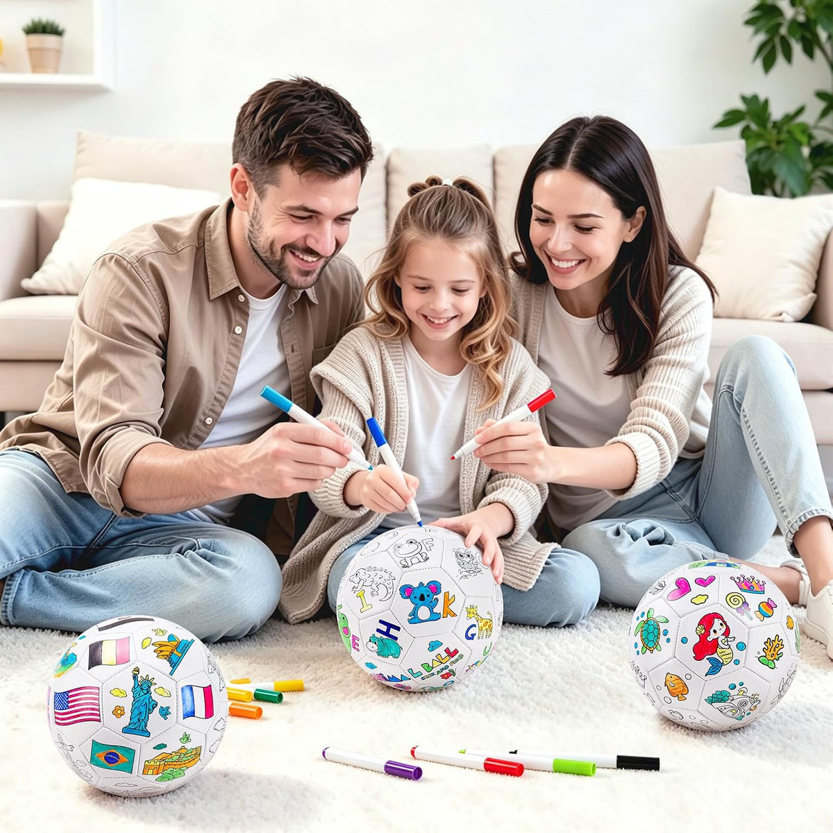 ZOOJOY Colorea tu propio balón de fútbol, kit de manualidades con...