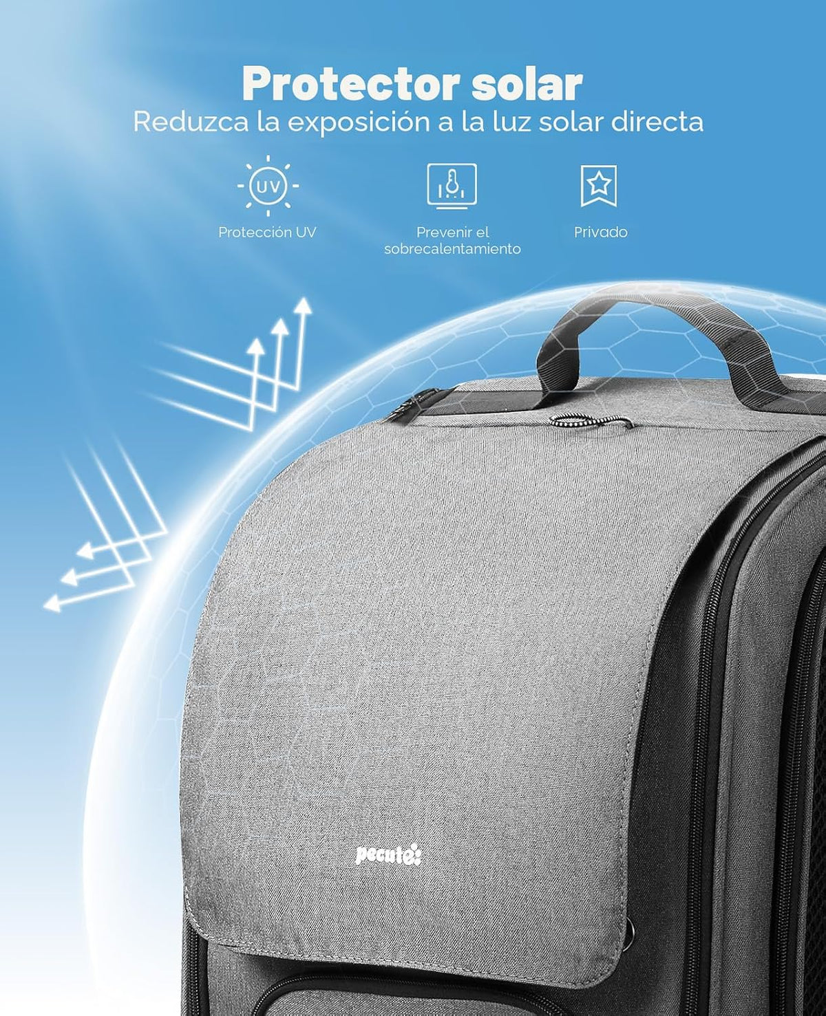 Pecute Mochila para gatos,Mochila de burbujas para gatos de gran es...