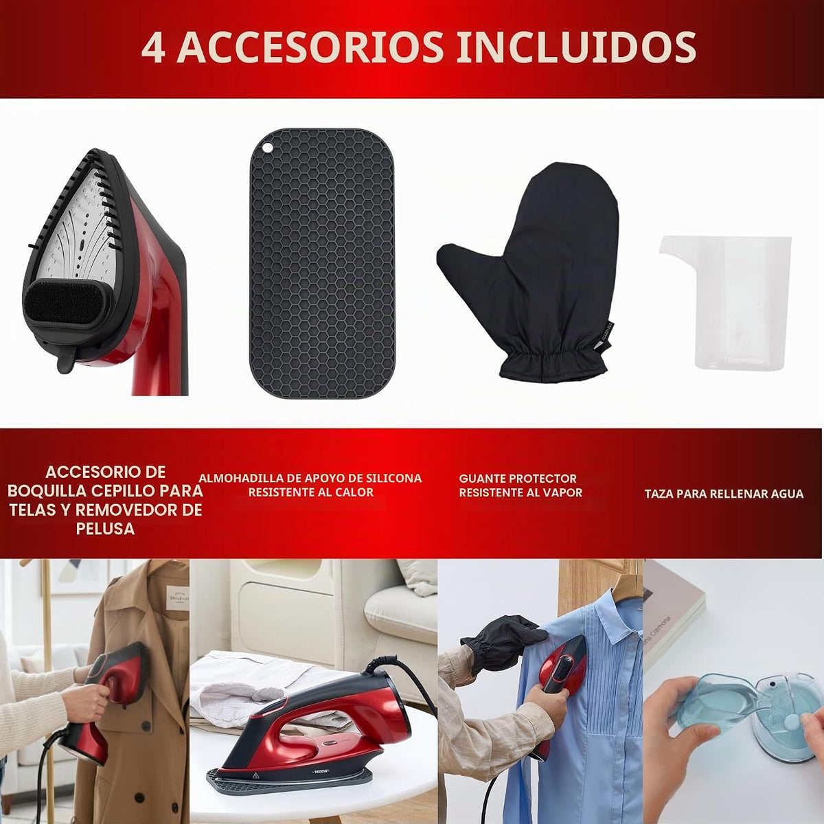 True &amp; Tidy DuoPress XL 2 en 1 vaporizador y plancha para ropa,...