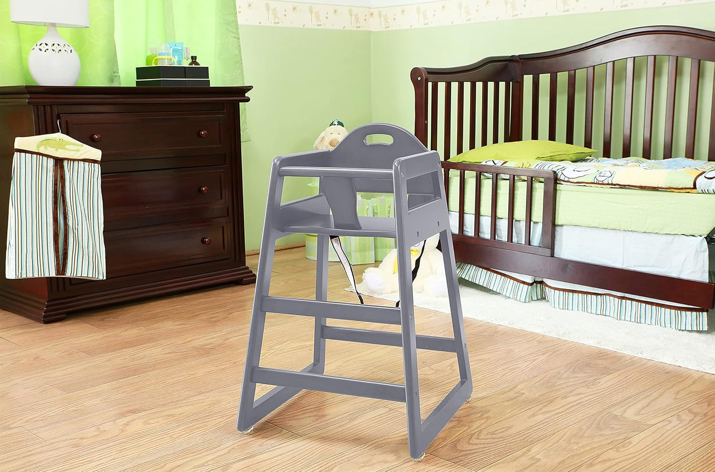 Silla alta de madera para bebés y niños pequeños, silla alta apilab...