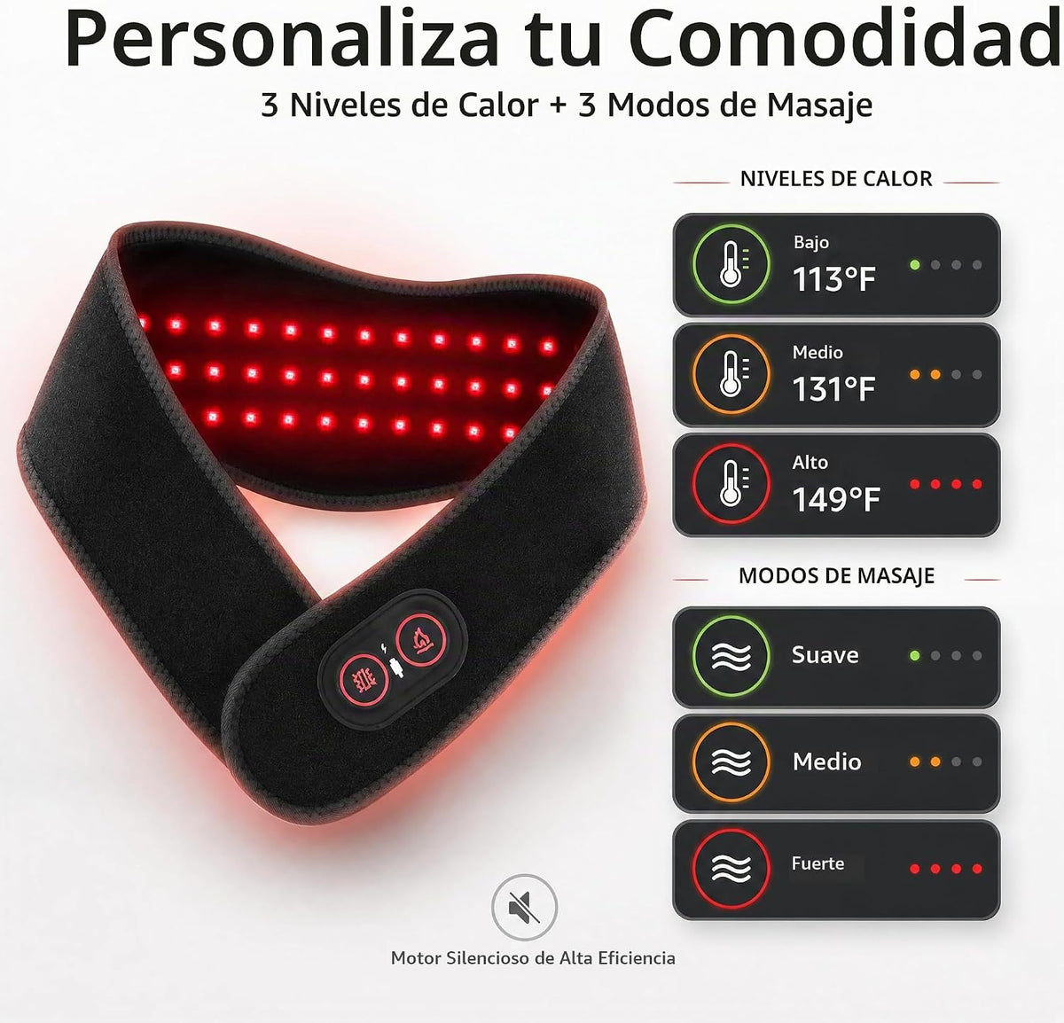 Nutvrliy Almohadilla térmica inalámbrica TMJ para mandíbula con vib...