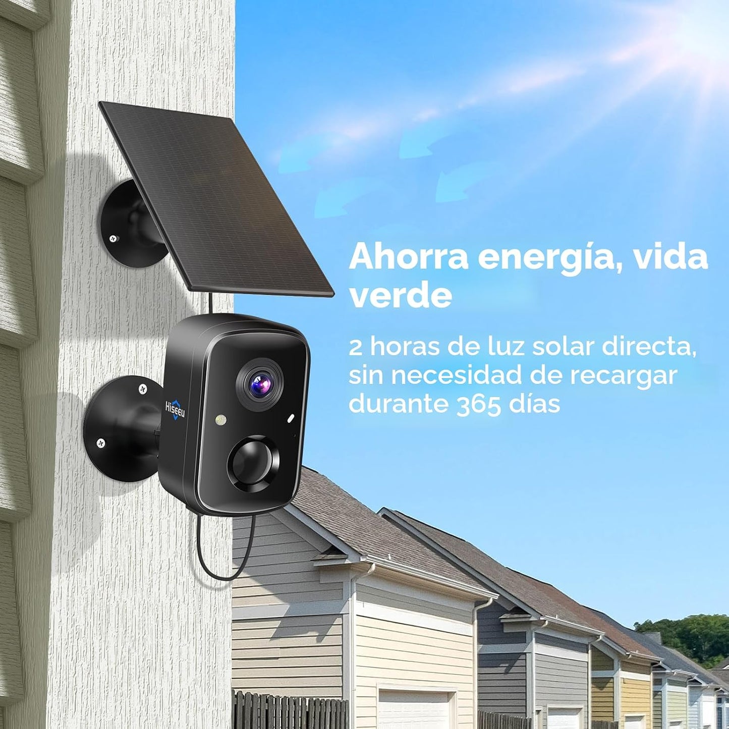 Hiseeu Cámaras de seguridad inalámbricas para exteriores, 4 cámaras...