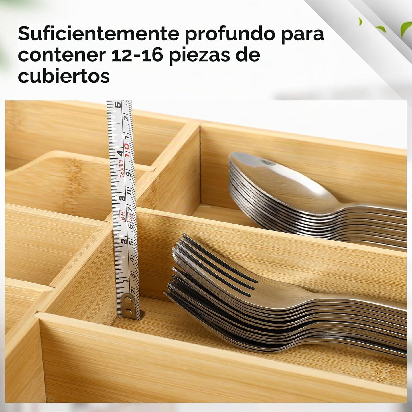 Fabsome Organizador de cubiertos para cajones de cocina, bandeja de...
