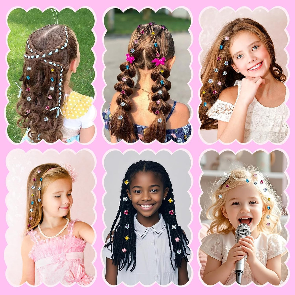 kidzkube Kit de Sellador de Gemas para Cabello, Joyas Brillantes pa...