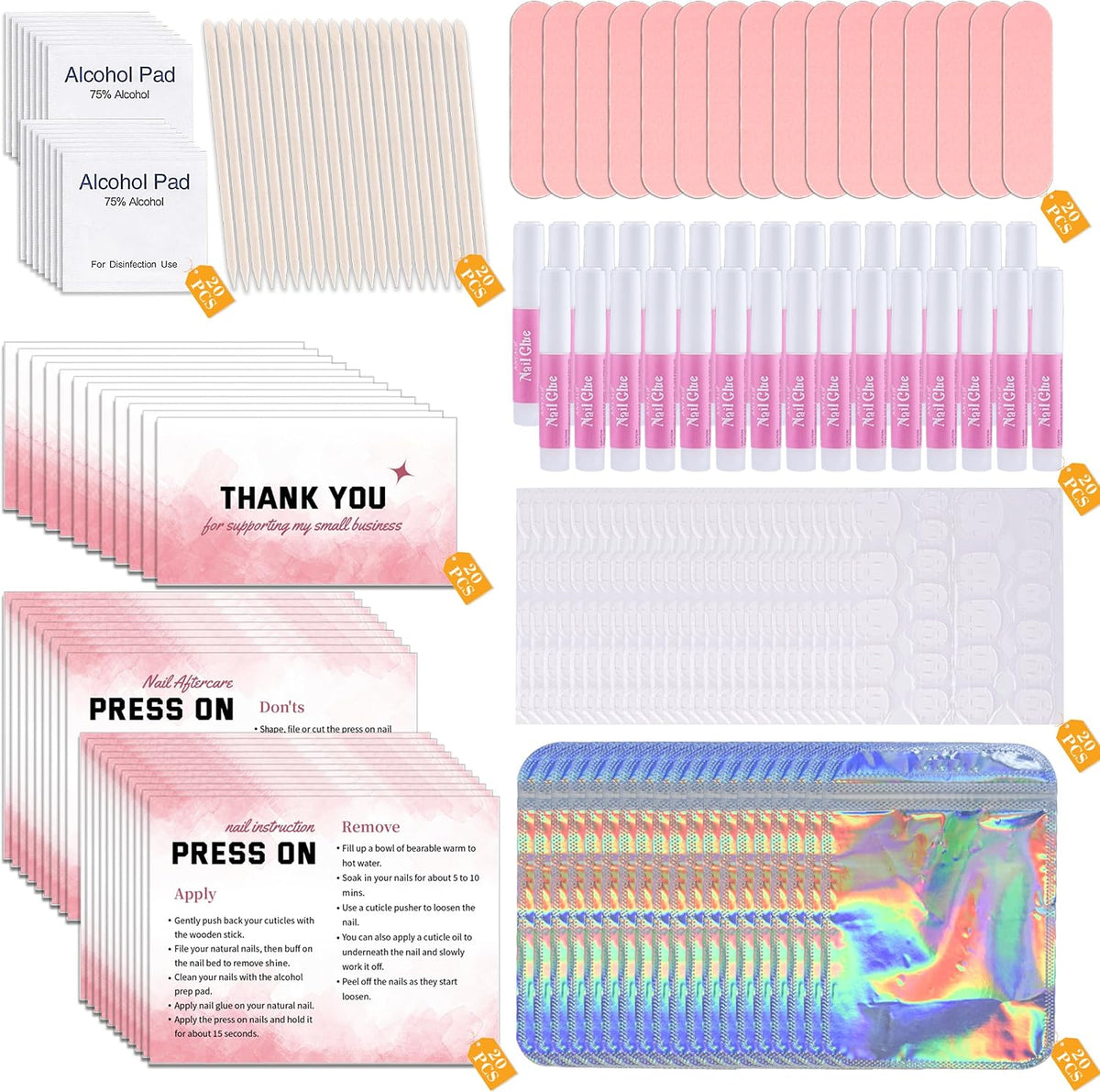 Kit de herramientas de uñas postizas para negocio de uñas, kit dese...