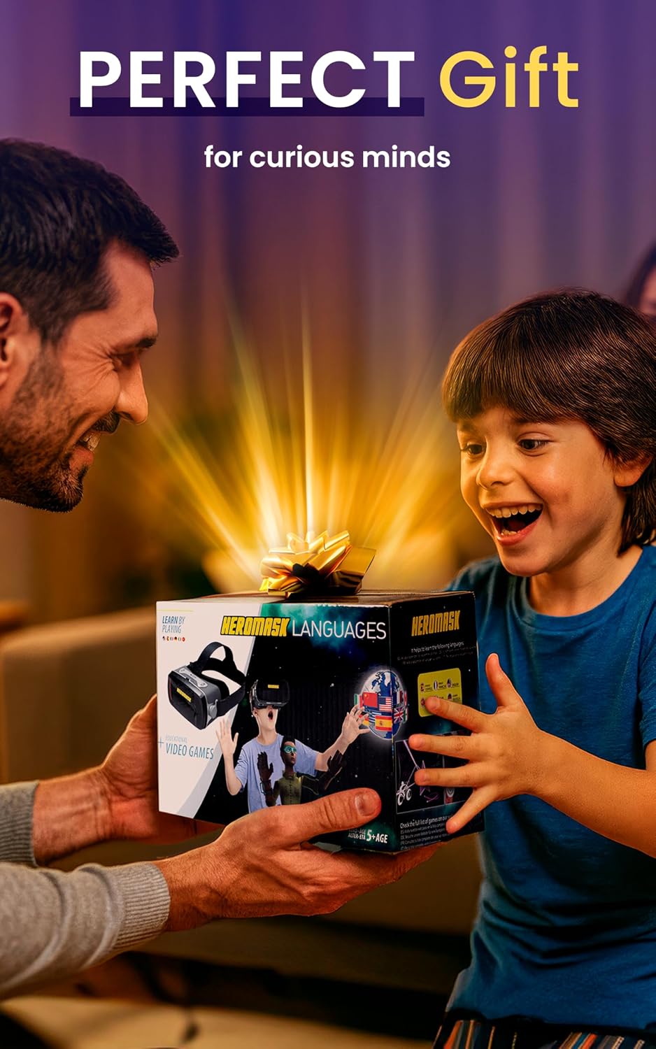 Heromask: Auriculares VR para niños + Sistema de juegos para aprend...