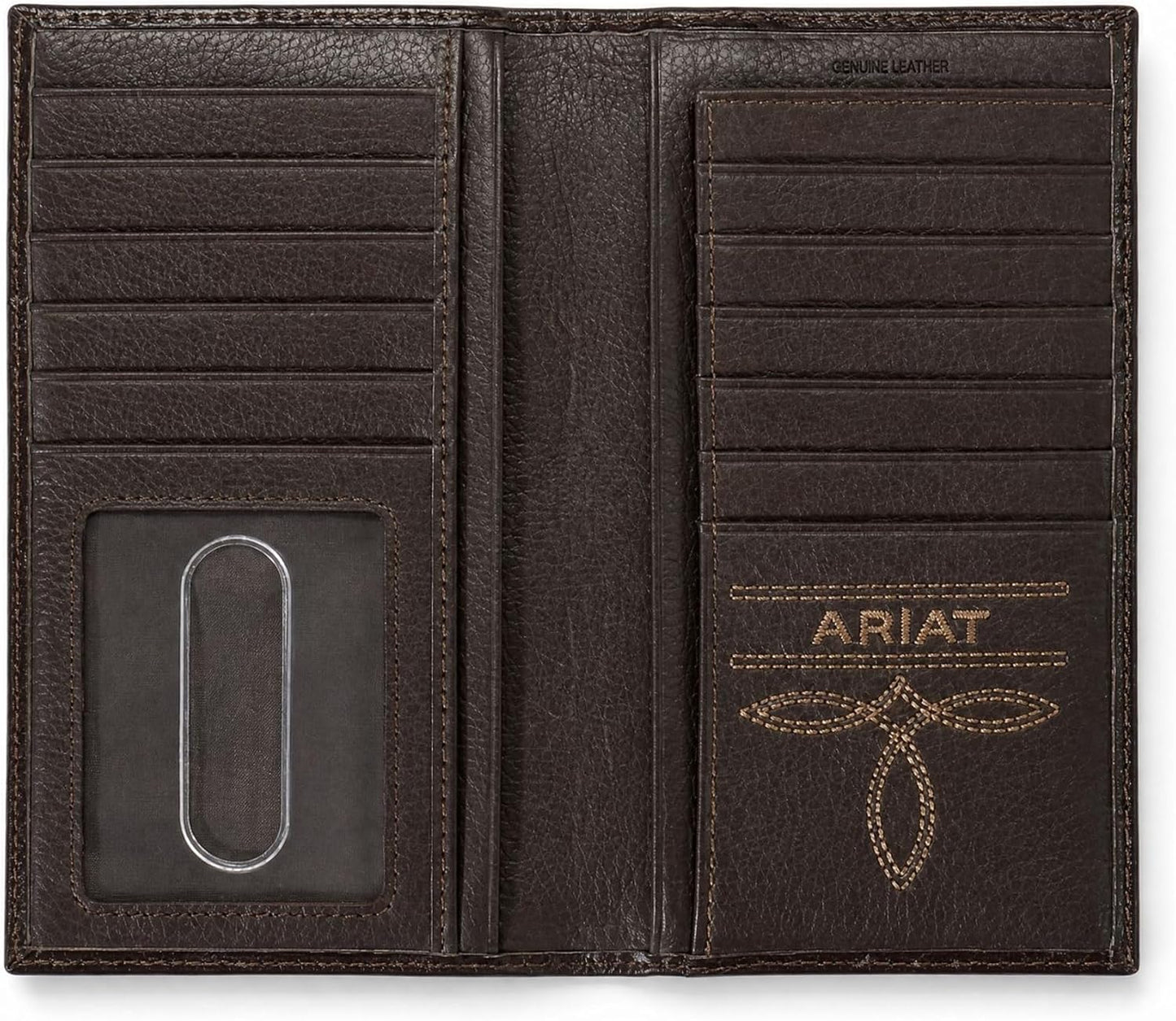 Ariat - Cartera de piel auténtica para hombre, diseño de bandera am...