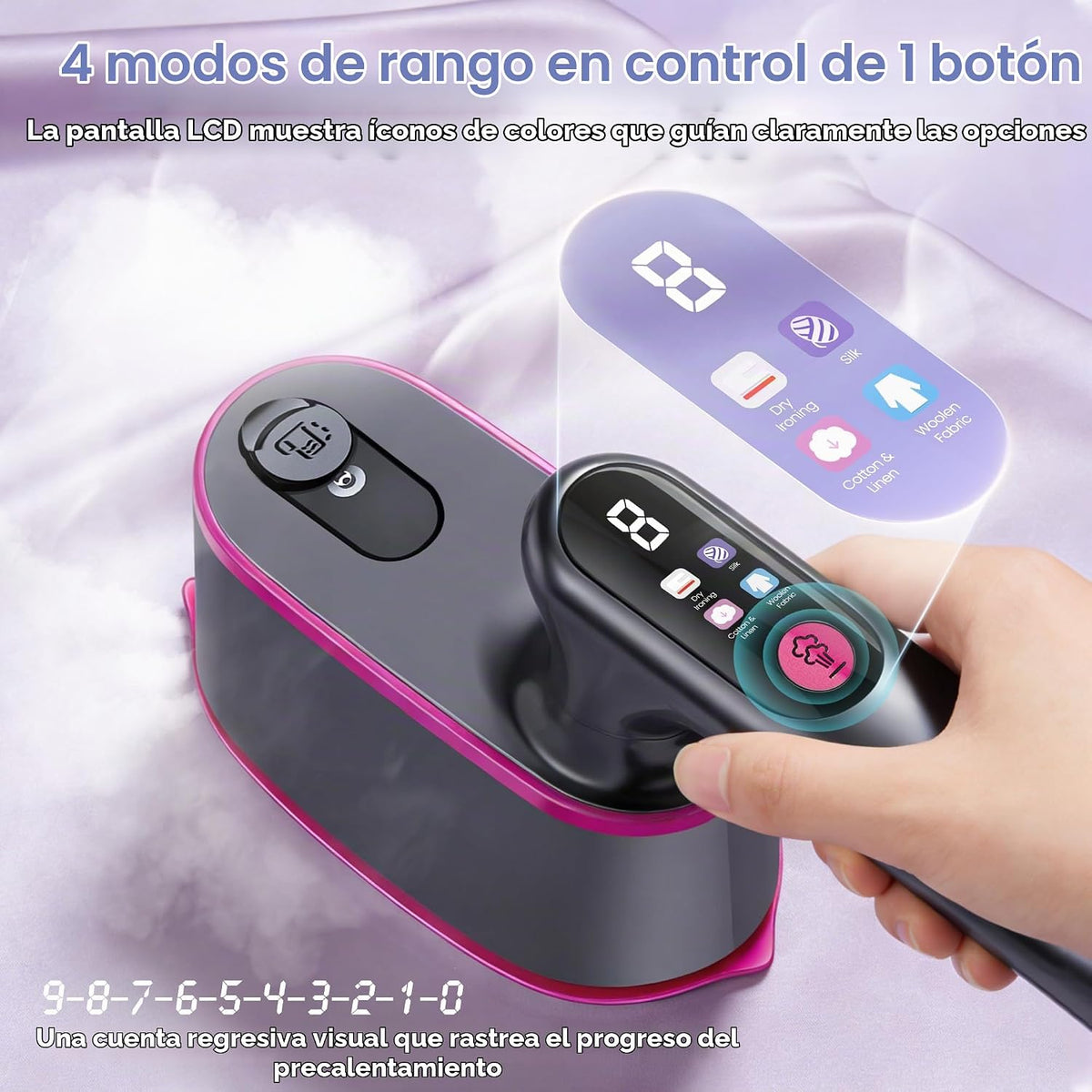 WISHBAY Vaporizador portátil de viaje de mano para ropa, vaporizado...