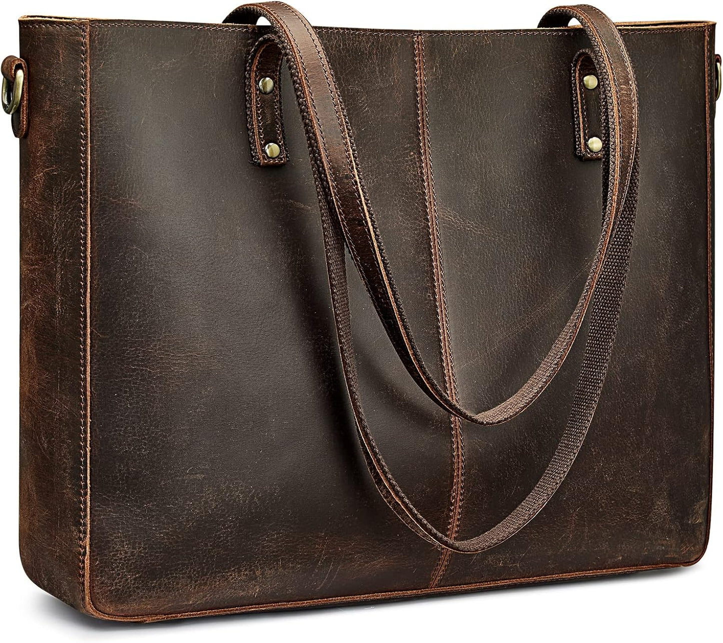 S-ZONE Bolso de hombro de piel auténtica para mujer, bolso de mano...