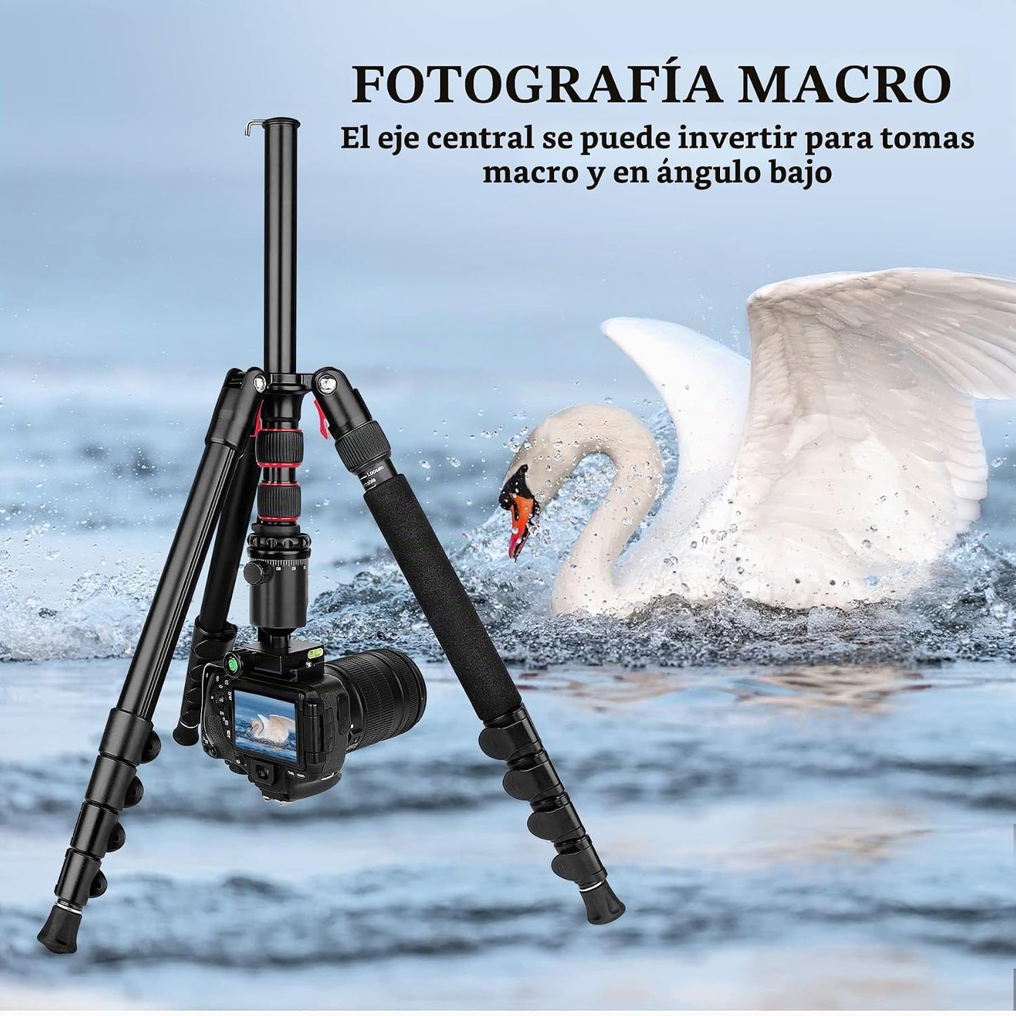 Trípode profesional para cámara, Victiv de 81 pulgadas de aluminio,...