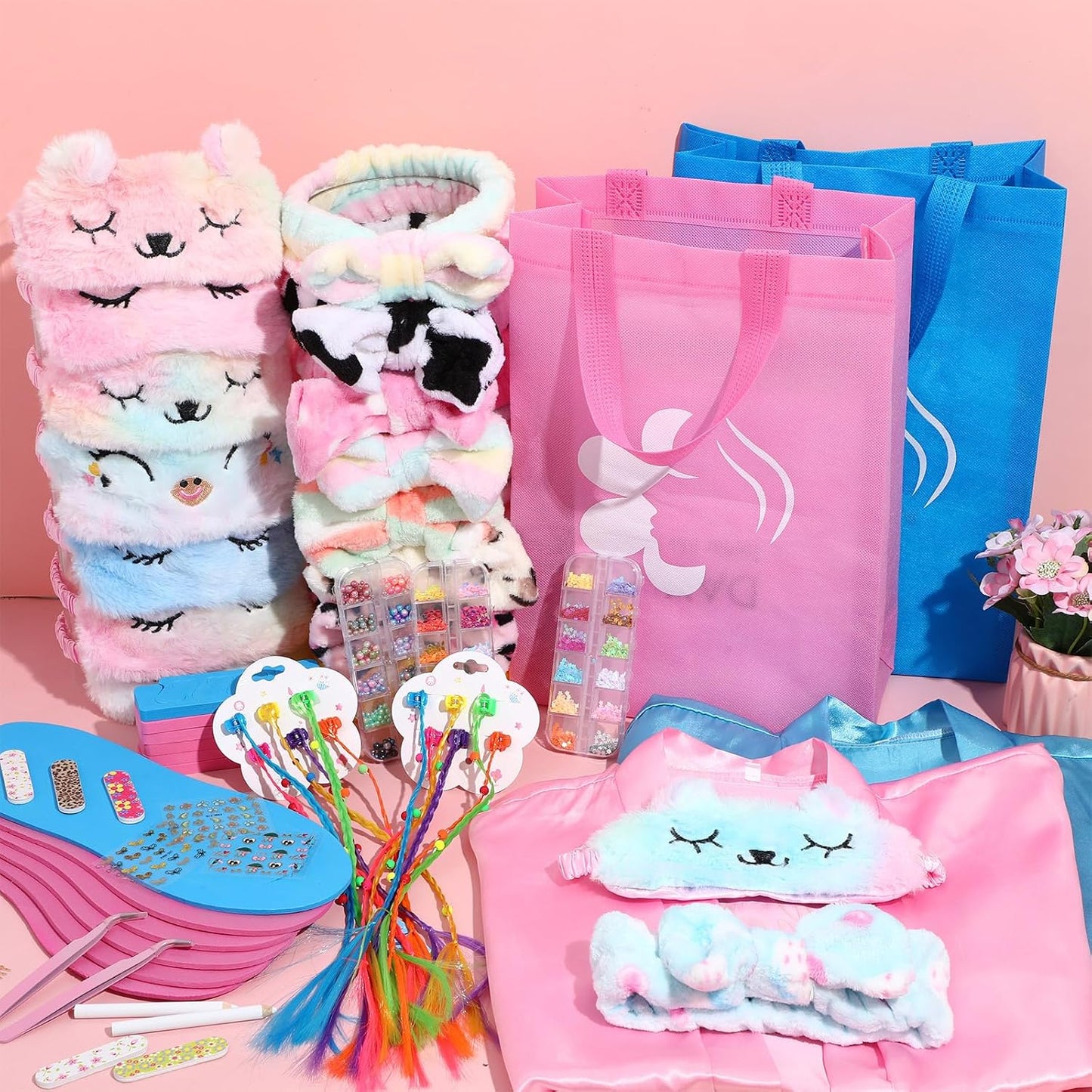 Suhine Juego de 6 juegos de spa para niñas, suministros para fiesta...