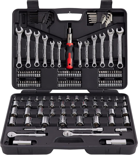 MECHMAX Juego de herramientas Master Mechanics de 161 piezas y kit...