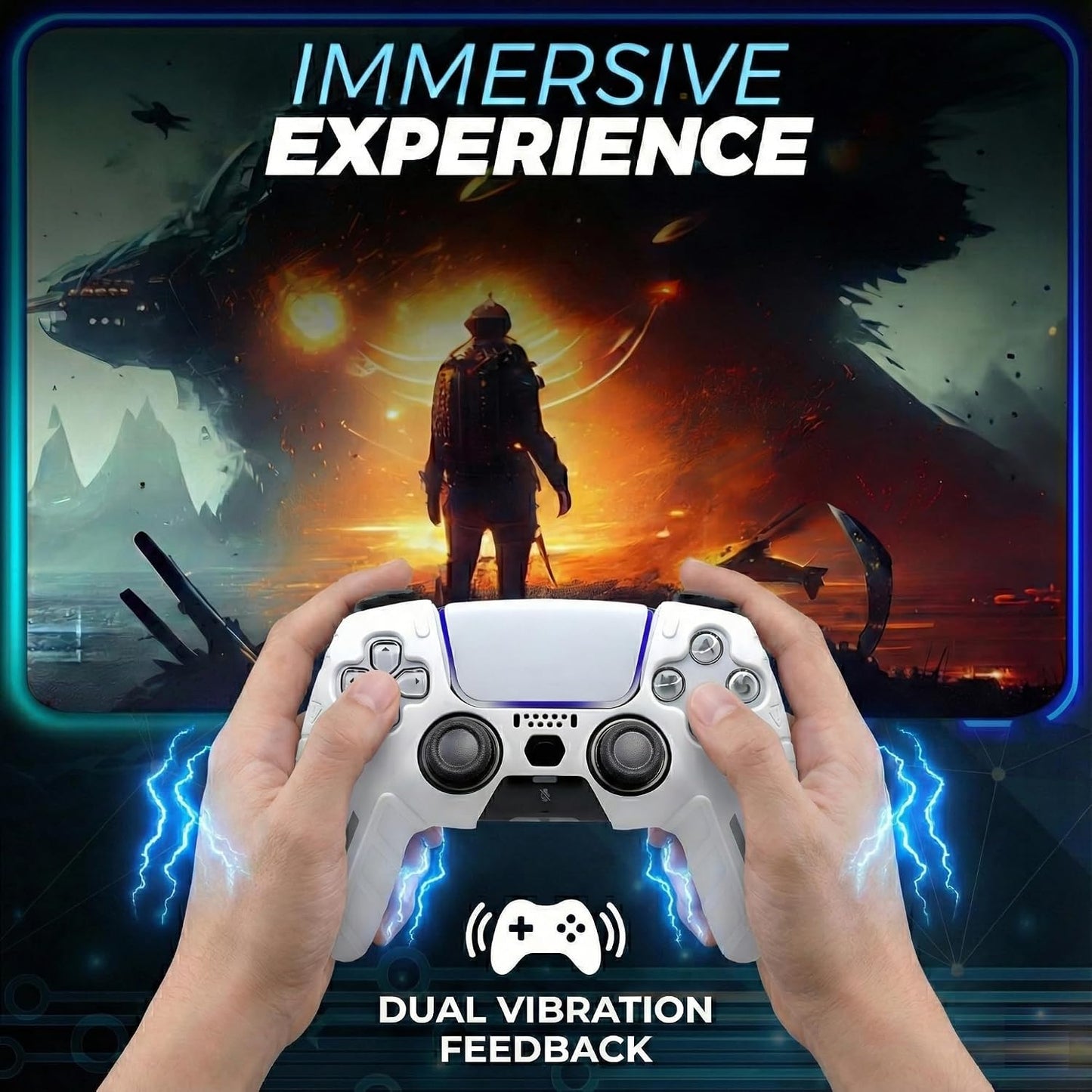 NexGami Mando Inalámbrico Compatible con PS5, Gamepad Bluetooth 5.0...