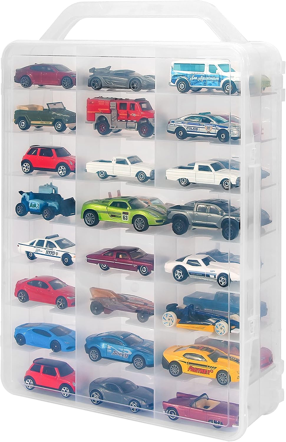 KISLANE - Estuche de almacenamiento de doble cara para 48 autos de...