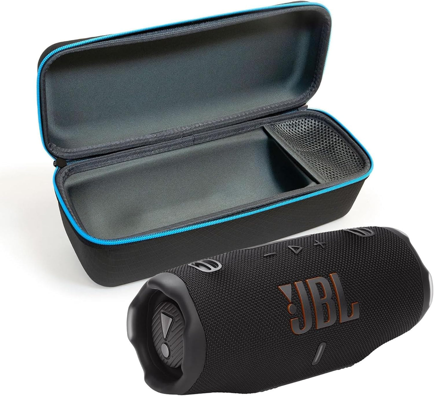 JBL Charge 6 (Rojo) + Paquete con funda protectora rígida divvi! (N...