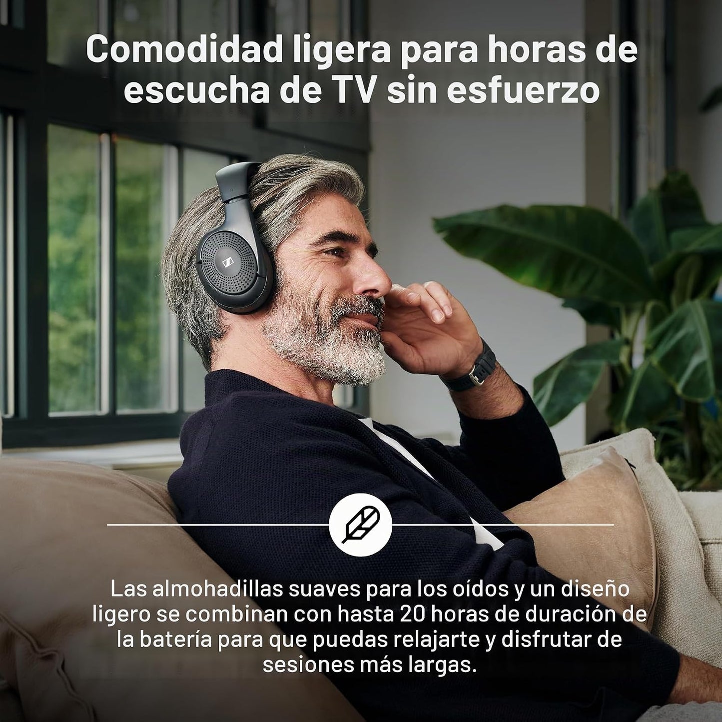 Auriculares Sennheiser RS 120-W sobre la oreja inalámbricos para un...