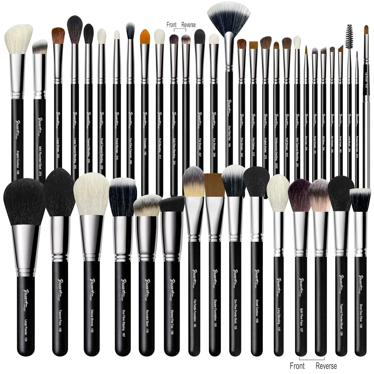 Bueart Design Juego de 42 brochas de maquillaje de grado profesiona...