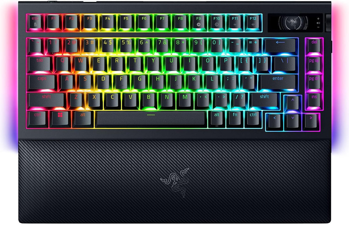Razer Teclado inalámbrico BlackWidow V4 Pro 75% para juegos, interr...