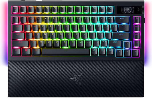 Razer Teclado inalámbrico BlackWidow V4 Pro 75% para juegos, interr...