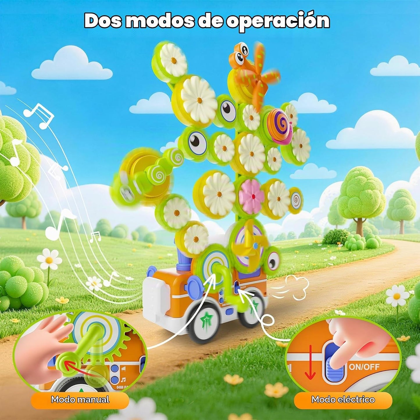 Juguetes de construcción de engranajes para niños a partir de 3 año...