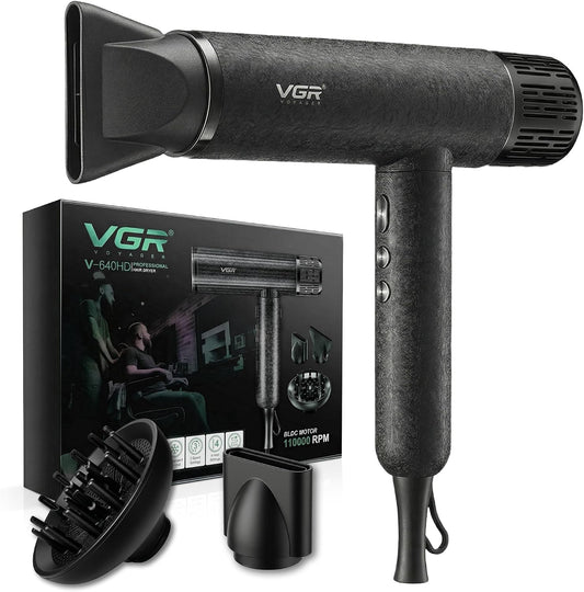 Secador de pelo de alta velocidad VGR, 110.000 RPM BLDC iónico, 3 a...