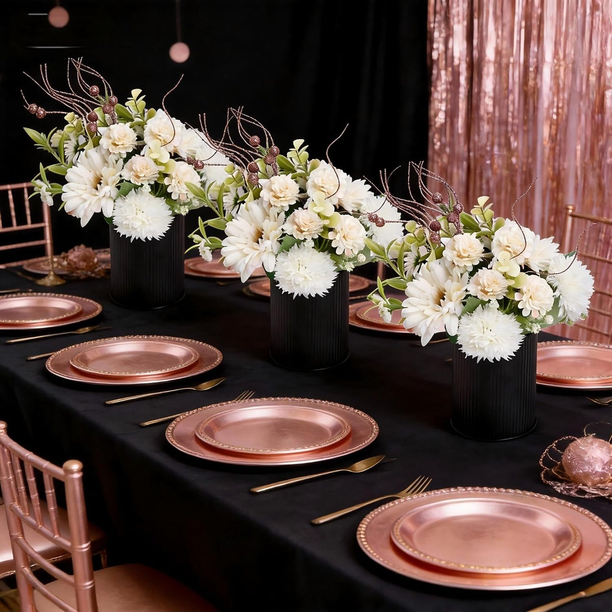 DIYDOFUN Centros de mesa para fiestas, juego de 6 arreglos florales...